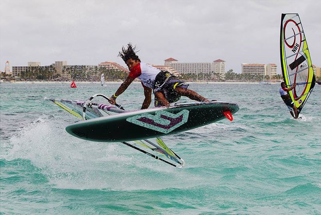 Gollito action - PWA Aruba Hi Winds Grand Slam 2011 ©  John Carter / PWA http://www.pwaworldtour.com